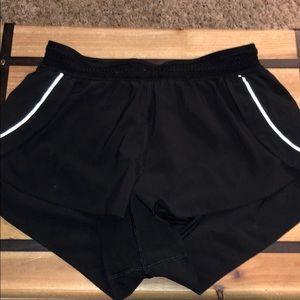 Black Lululemon running shorts